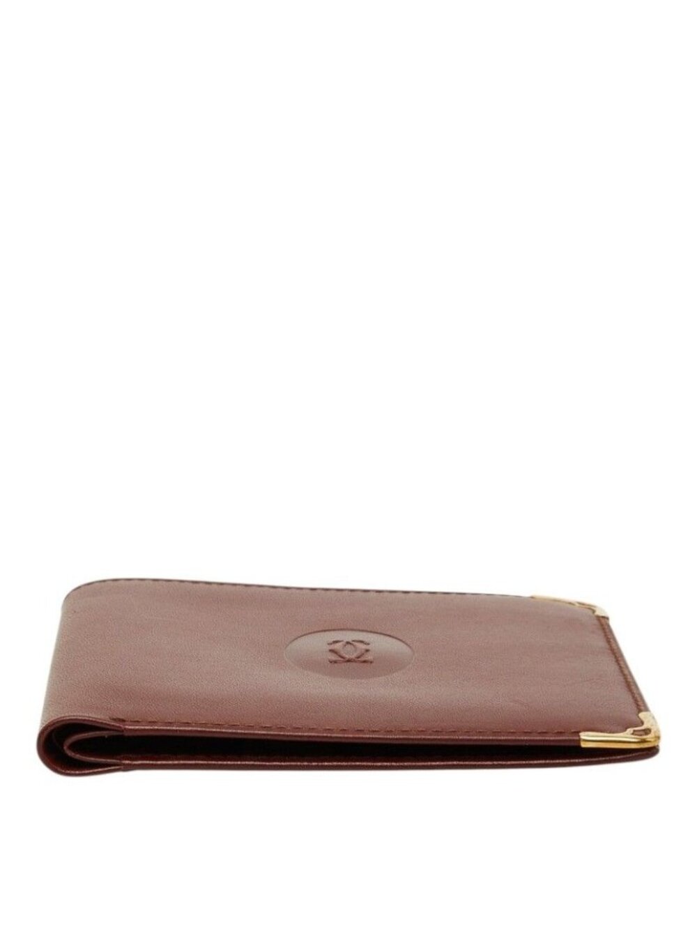 Cartier Must Line Bifold Wallet Billfold Bordeaux Leather - Picture 3 of 10